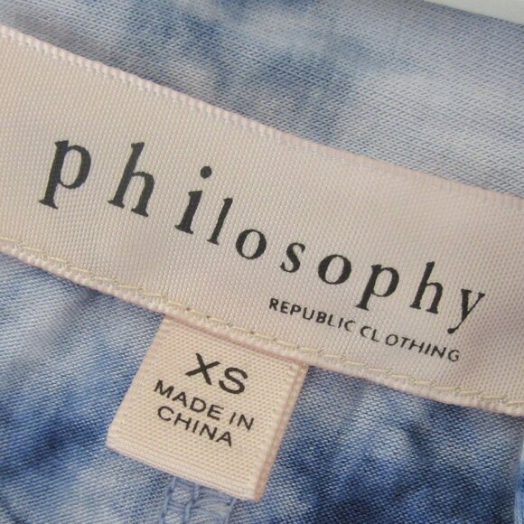 Philosophy Maxi Dress - Strapless - Soft Comfy - Tie Dye Pattern (Blue White) - Picture 7 of 7